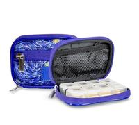 Made Easy Kit Pill Case for Everyday and Travel - 7-Day Weekly Medicine Supplement Vitamin Organizer Sorter Tracker - Neoprene Bag with Pockets - Compact Portable 8 Compartments (Blue Starry Night)