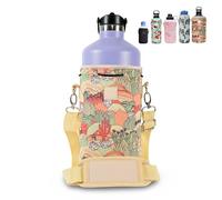 Made Easy Kit Water Bottle Carrier Insulated Neoprene - Adjustable Padded Shoulder Strap - Sling Pouch for Glass Bottle, Stainless Steel Tumbler - 5 Sizes (Khaki Desert, Extra Large)