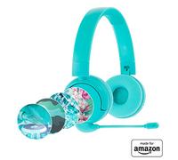 Made for Amazon BuddyPhones PopTime Pro Volume-limiting Bluetooth Child Headphones with Boom Microphone Age (3-12)