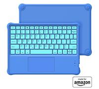 Made For Amazon Kids Wireless Bluetooth Keyboard | Blue, for Fire HD 10 Kids and Kids Pro tablets