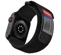 Made for Apple Watch Band, NASA Licensed Rugged Nylon Leather Sports Strap With Woven Loop Design For iWatch 38mm/40mm/41mm, Tough Tactical Replacement Band For Series 9/8/7/6/5/4/3/2/1/SE