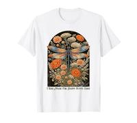 Made for Happy Sunny Days Dragonfly Floral Art T-Shirt