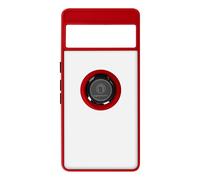Made for Pixel 7 Pro Case Bi-material Metallic Ring Video Stand Red