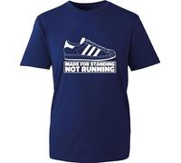 Made for Standing Not Running Funny T-Shirt Hooliganism Slogan Quote Saying Shoes Football Lovers Soccer Fans Gift for GF/BF Gift for Friends Birthday Xmas Unisex Top (Navy, M)