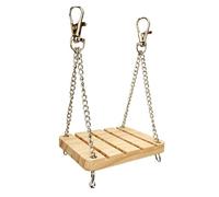 Made for the happiness of hamster small animals, durable wooden swing toys promote climbing and active play and enrich the environment