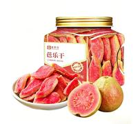 Made from fresh ripe red heart guava only, single raw material without extra additives, pure natural dried fruit preserves, retain about 15% original fruit moisture for superior chewy texture