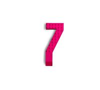Made Happy Number Cake Topper | Birthday Cake Toppers & Happy Birthday Decorations | Cake Toppers For Boys & Birthday Cake Decorations | Happy Birthday Cupcake Toppers & Cake Decorations | Pink 7