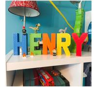Made Happy Personalised Name Sign | Room Decorations For Gaming Room Accessories & Man Cave | Building Blocks Bedroom Decor | Customised Gifts | Boys Room Decor & Boys Bedroom Decor | Large