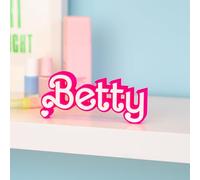 MADE HAPPY Pink Doll Personalised Sign | Pink Wall Art For Bedroom & Pink Bedroom Accessories | Customised Gifts & Pink Room Decor | Girls Bedroom Decor | Personalised Signs & Plaques