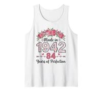 Made in 1942 Floral 84th Birthday Gifts Women 84 Years Old Tank Top