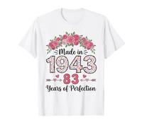 Made in 1943 Floral 83rd Birthday Gifts Women 83 Years Old T-Shirt