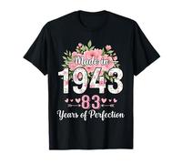 Made in 1943 Floral 83rd Birthday Gifts Women 83 Years Old T-Shirt