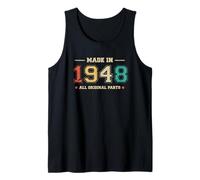 Made in 1948 All Original Parts Funny Birthday Born in 1948 Tank Top