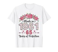 Made in 1961 Floral 65th Birthday Gifts Women 65 Years Old T-Shirt