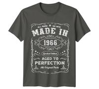 Made in 1966 Mens T-Shirt 59th Birthday Gift Vintage Sixty Year Old Graphic Tee for Men L Light Graphite
