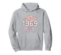 Made In 1969 Floral 57th Birthday Gifts Women 57 Years Old Pullover Hoodie