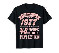 Made in 1977 48 Years Of Perfection Girl Women Birthday T-Shirt
