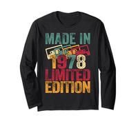 Made In 1978 Limited Edition 47rd Birthday Vintage Cassette Long Sleeve T-Shirt