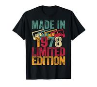 Made In 1978 Limited Edition 47rd Birthday Vintage Cassette T-Shirt