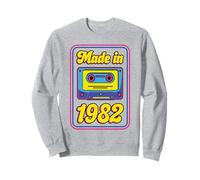 Made In 1982 80s Women Men Music Retro Cassette Tape Mixtape Sweatshirt