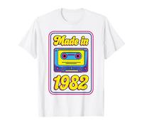Made in 1982 80s Women Men Music Retro Cassette Tape Mixtape T-Shirt