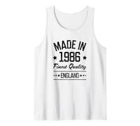 Made in 1986 England Gift for 35 Year Old English Tank Top