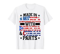 Made in America with Boricua & Cuban Roots Hispanic Heritage T-Shirt