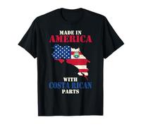 Made in America with Costa Rican parts USA Costa Rica flag T-Shirt