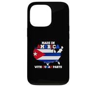Made-in America With Cuban Parts Cuba USA Flag USA Root Case for iPhone 13 Pro