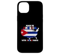Made-in America With Cuban Parts Cuba USA Flag USA Root Case for iPhone 14 Plus