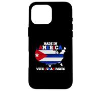 Made-in America With Cuban Parts Cuba USA Flag USA Root Case for iPhone 16 Pro Max