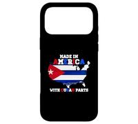 Made-in America With Cuban Parts Cuba USA Flag USA Root Case for iPhone 17 Pro Max
