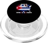 Made-in America With Cuban Parts Cuba USA Flag USA Root PopSockets PopGrip for MagSafe
