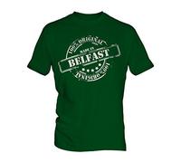 Made In Belfast - Mens T-Shirt Top, Size X-Large, Colour Wine Gum