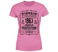 MADE IN (BIRTH YEAR) ALL ORIGINAL PARTS Vintage 1963 Aged to Perfection 61st Birthday Gift Womens T-Shirt Gift for Her Azalea 12-14