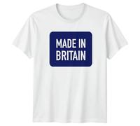 Made in Britain National Identity Britain T-Shirt UK Origin Graphic Tee Mens Top Womens Apparel S White