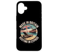Made In Britain Rusting In Cyprus Funny Retirement Case for iPhone 16 Plus