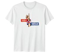 Made in Britain Thumbs Up British National Identity Mens T-Shirt Womens Graphic Tee Unisex Top Country Pride Apparel 2XL White
