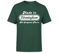 Made in City Birmingham Best Famous Cities England Mens T Shirt ForestGreen L