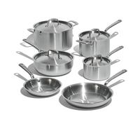 Made In Cookware - 10 Piece Stainless Steel Pot and Pan Set - 5 Ply Clad - Includes Stainless Steel Frying Pans, Saucepans, Saucier and Stock Pot W/Lid - Professional Cookware - Made in Italy