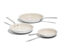 Made In Cookware - 3 Piece Ceramic Frying Pan Set (8", 10", 12") (Stainless Steel Handle) - 5-Ply Stainless Steel Clad with Stay Cool Handle - Professional Cookware