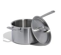Made in Cookware - 4 Quart Stainless Steel Saucepan with Lid - 5 Ply Stainless Clad Sauce Pan - Professional Cookware - Crafted in Italy - Induction Compatible