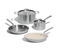 Made In Cookware - 6 Pc Stainless Steel Cookware Set - 5 ply Clad - Includes Frying Pans, Saucepan, and Stock Pot - Professional Grade - Crafted in Italy - Induction Compatible