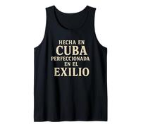 Made in Cuba Perfected in Exile Cuban Heritage Tank Top