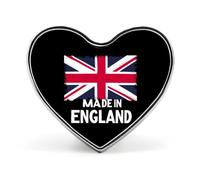Made in England British Flag Union Jack Brooch Pins Heart Badge Collar Lapel Pins Dress Coat Accessories for Women Men