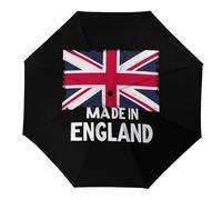 Made in England British Flag Union Jack Travel Umbrella Windproof Folding Umbrella for Rain Auto Open Close Automatic