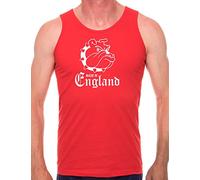 Made in England English Pride Mens Vest Tank Gym Top Large Red