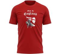 Made in England Mens T Shirt St Georges Day Tee English Knight Top, 3XL, Red