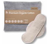 Made in EU - Ultra-Soft Reusable Panty Liners (Small, 7-Pack) - High-Temp Washable Cloth Panty Liners for Women & Teens - Breathable Organic Cotton Keeps You Fresh & Dry for Vaginal Daily Discharge