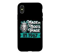 Made In God's Image In 1967 Birth Year King Christian Lion Case for iPhone X/XS